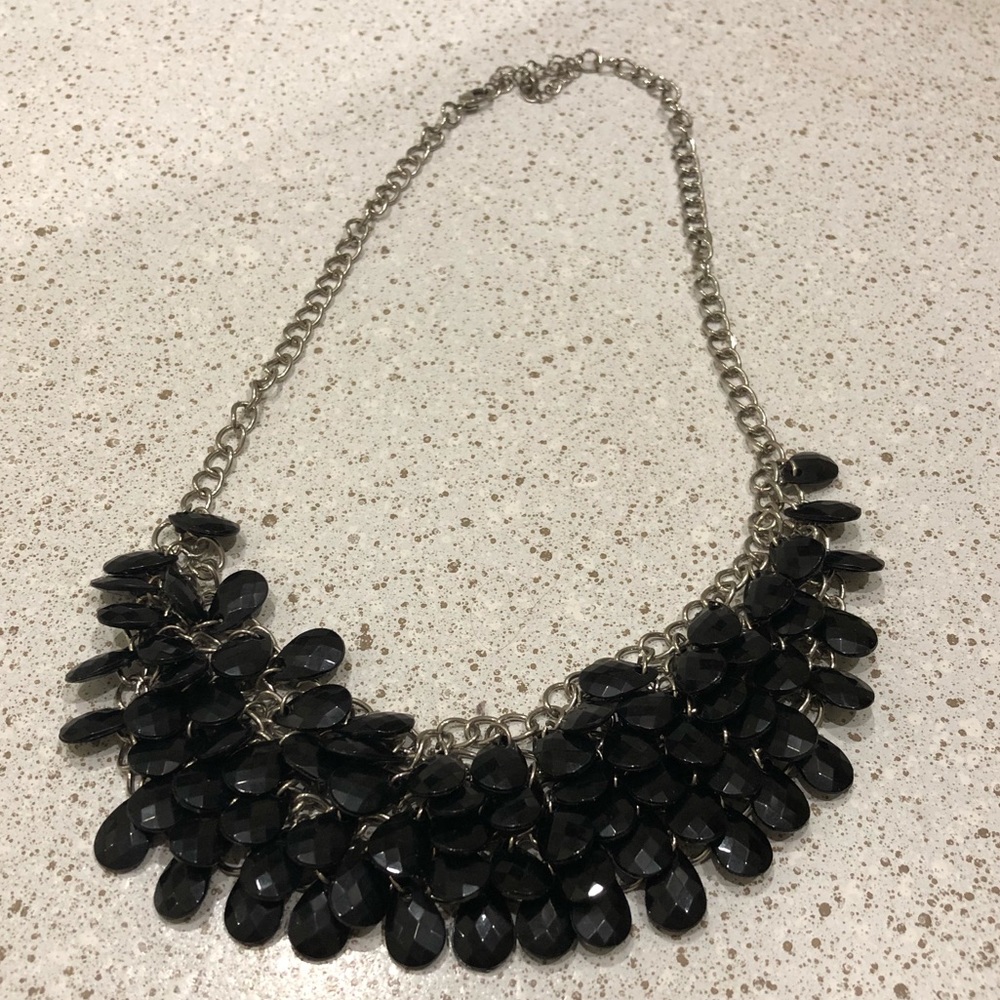 Black & Silver Statement Necklace